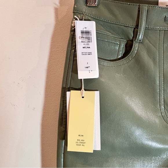 WILFRED Sz 2 Melina Faux Leather Straight Leg Unlined Zipper Closure Pants NEW - Picture 3 of 10